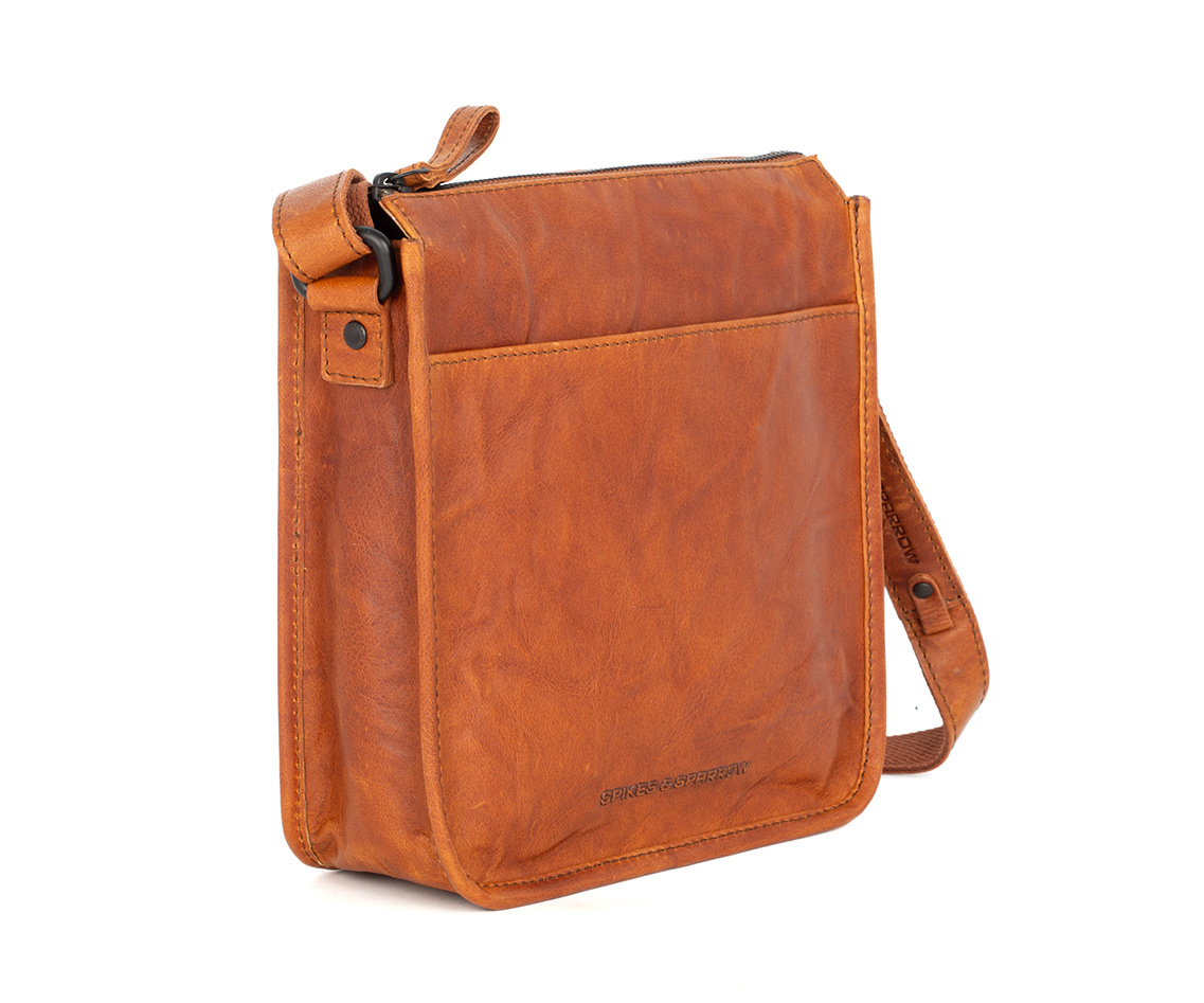 Spikes and Sparrow Leren Crossbodytas – Margo  Brandy