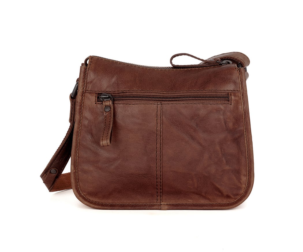 Spikes and Sparrow Leren Crossbodytas – Joy  Dark Brown
