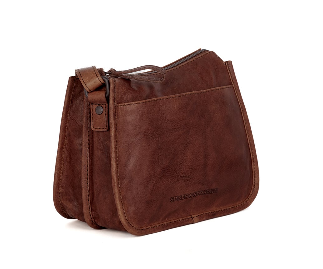 Spikes and Sparrow Leren Crossbodytas – Joy  Dark Brown