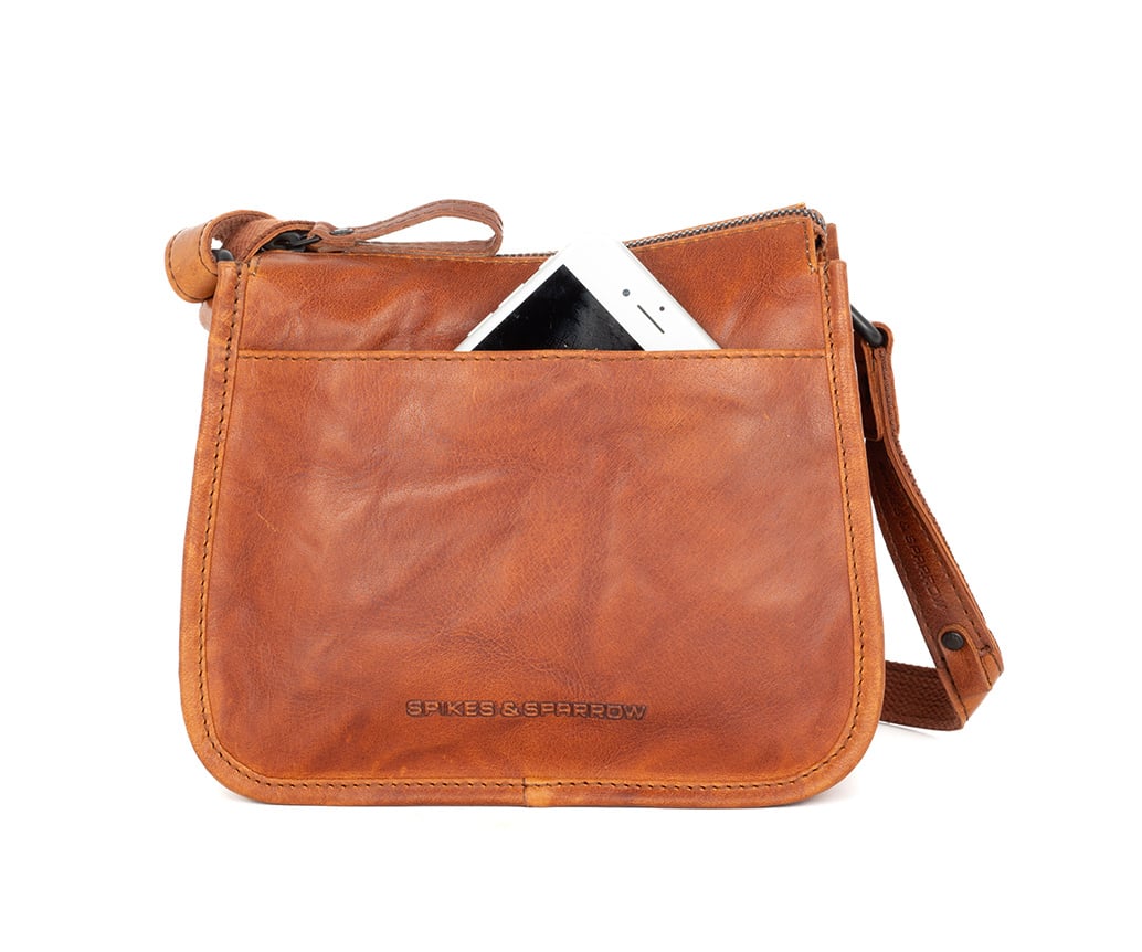 Spikes and Sparrow Leren Crossbodytas – Joy  Brandy