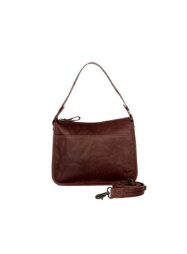 Spikes and Sparrow Leren Schouder / Crossbodytas – Chanice Dark Brown