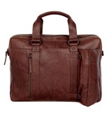 Spikes and Sparrow Leren Laptoptas – Dexter – Brandy Dark Brown