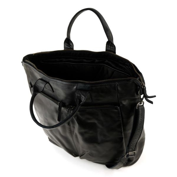 Bear Design Leren hand-/schoudertas + laptopvak  15,6 inch 'Vera'