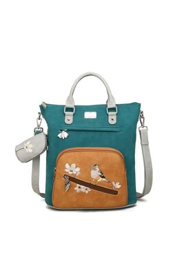 Hi Di Hi Shopper/schoudertas Chit-Chat  Petrol/Oange