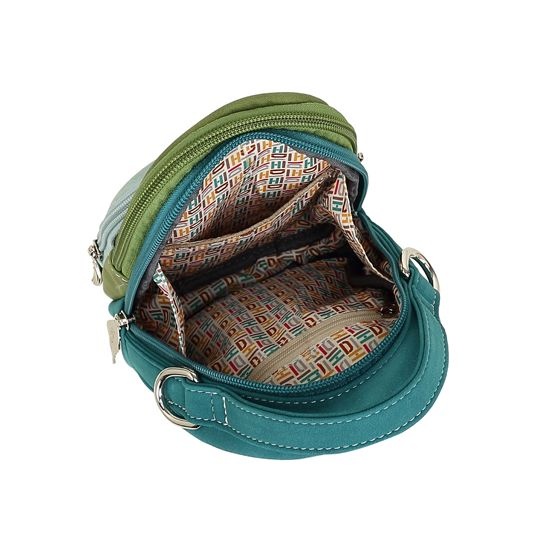 Hi Di Hi Ditty Hand-/schoudertas/crossbody  Blue-Green-Petrol