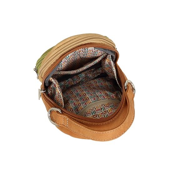 Hi Di Hi Ditty Hand-/schoudertas/crossbody  Green-Peach-Orange