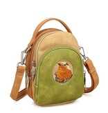 Hi Di Hi Ditty Hand-/schoudertas/crossbody  Green-Peach-Orange