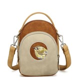 Hi Di Hi Ditty Hand-/schoudertas/crossbody  Beige-Cognac-Peach