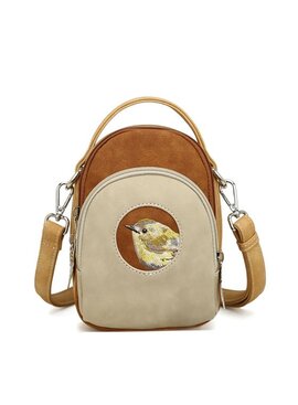 Hi Di Hi Ditty Hand-/schoudertas/crossbody  Beige-Cognac-Peach
