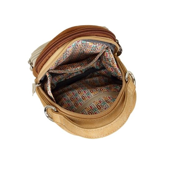 Hi Di Hi Ditty Hand-/schoudertas/crossbody  Beige-Cognac-Peach