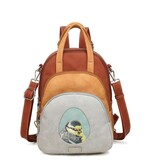 Hi Di Hi Eggy Hand-/schoudertas / rugzak Grey-Orange-Red