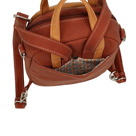 Hi Di Hi Eggy Hand-/schoudertas / rugzak Grey-Orange-Red