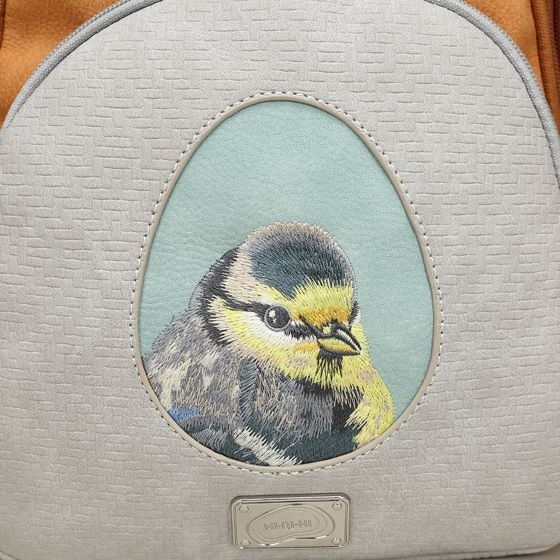 Hi Di Hi Eggy Hand-/schoudertas / rugzak Grey-Orange-Red