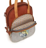 Hi Di Hi Eggy Hand-/schoudertas / rugzak Grey-Orange-Red