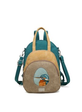 Hi Di Hi Eggy Hand-/schoudertas / rugzak Beige-Peach-Petrol