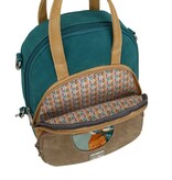 Hi Di Hi Eggy Hand-/schoudertas / rugzak Beige-Peach-Petrol