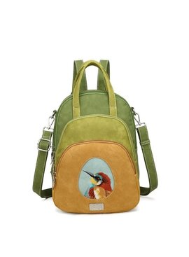 Hi Di Hi Eggy Hand-/schoudertas / rugzak Peach-L.Green-Green