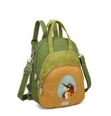 Hi Di Hi Eggy Hand-/schoudertas / rugzak Peach-L.Green-Green