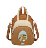 Hi Di Hi Eggy Hand-/schoudertas / rugzak Cognac-Beige