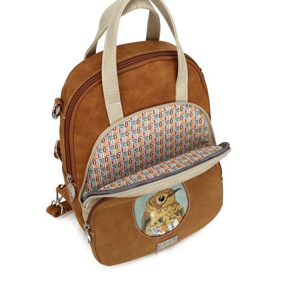 Hi Di Hi Eggy Hand-/schoudertas / rugzak Cognac-Beige