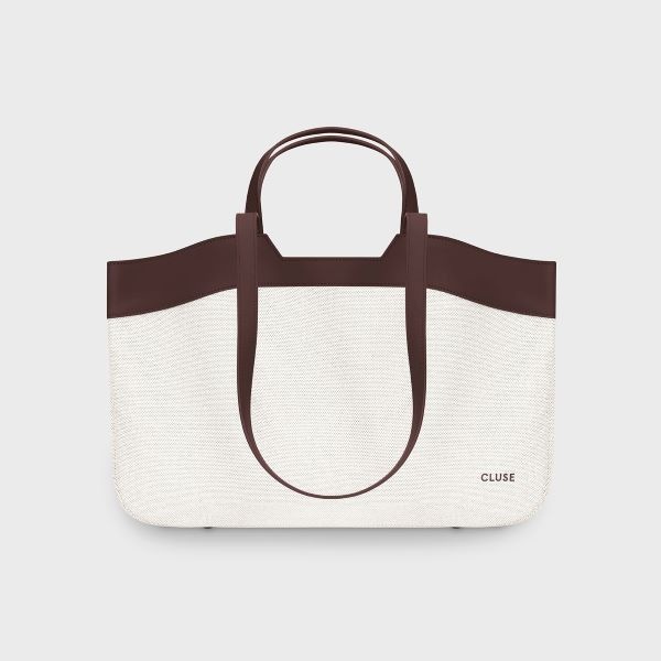CLUSE Tote Bag, Beige. Dark Brown Colour  CX15404