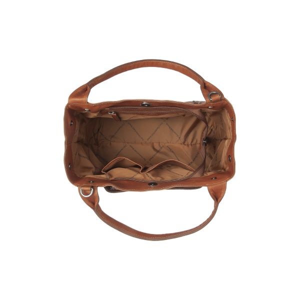 Chesterfield Leren Schoudertas Bag Cognac Tenara