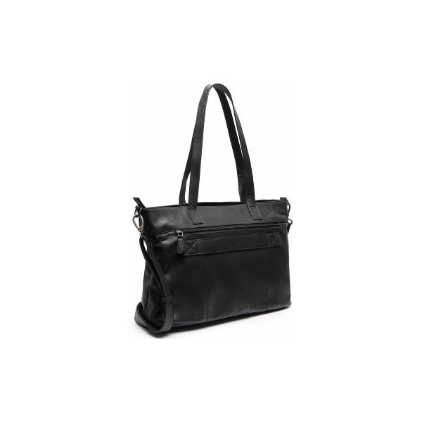 Chesterfield Leren Shopper Black Osira C38.022600