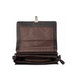 Chesterfield Leren Schoudertas Bruin Lunor C48.141601