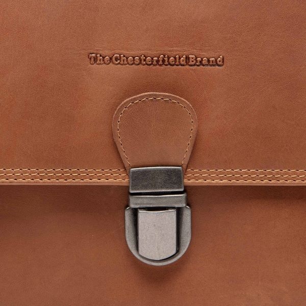 Chesterfield Leren Schoudertas Cognac Lunor C48.141631