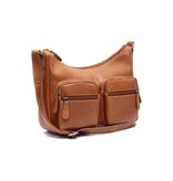 Chesterfield Leren Schoudertas Cognac Valenora C48.141131