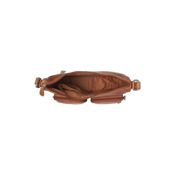Chesterfield Leren Schoudertas Cognac Valenora C48.141131