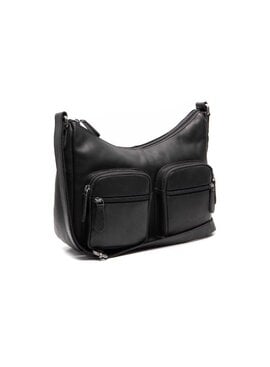 Chesterfield Leren Schoudertas Zwart Valenora C48.141100