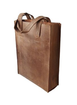 MY PAPER BAG Shoulderbag long handles Hazel Brown