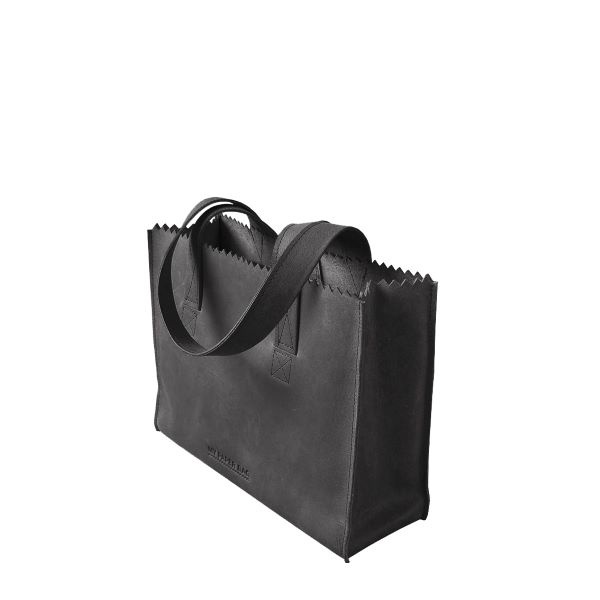 MY PAPER BAG Handbag Long Handles  Vintage Black