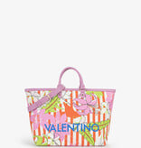 VALENTINO Shopper Kore/roze bloemenrpint