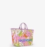 VALENTINO Shopper Kore/roze bloemenrpint