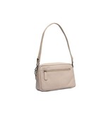 Chesterfield Leren schoudertas  Beige Liora