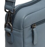 Chesterfield Leren schoudertas Sky Blue  Liora