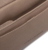 Chesterfield Leren schoudertas Taupe  Liora