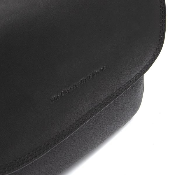 Chesterfield Leren schoudertas Zwart Miloa