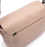 Chesterfield Leren schoudertas Beige Miloa