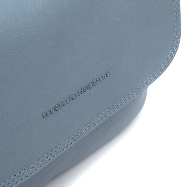 Chesterfield Leren schoudertas Sky Blue Miloa