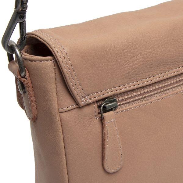 Chesterfield Leren schoudertas Rose Miloa