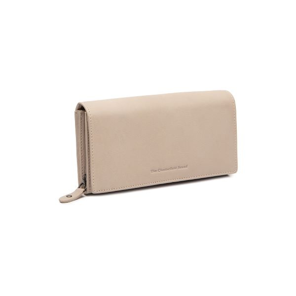 Chesterfield Leren Portemonnee Beige Valetta