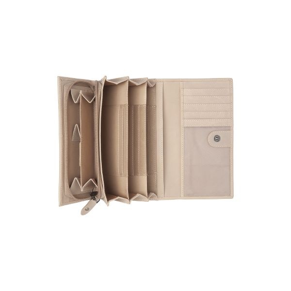 Chesterfield Leren Portemonnee Beige Valetta