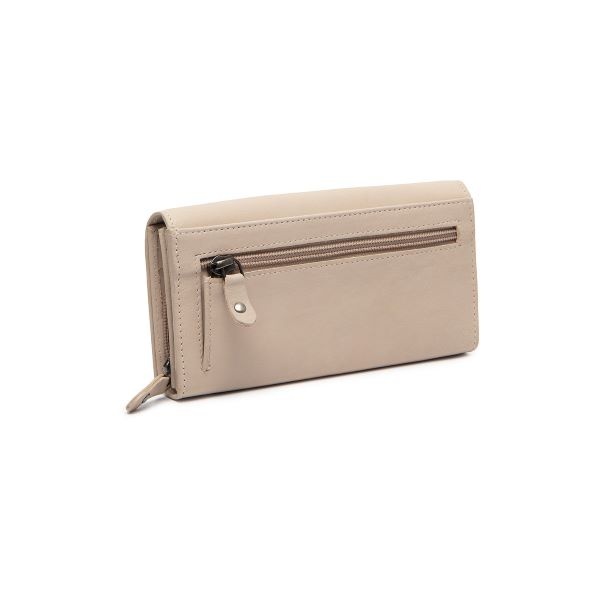 Chesterfield Leren Portemonnee Beige Valetta