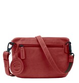 Saccoo Leren Schoudertas Grazie Black Red
