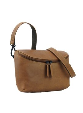 Saccoo Leren Schoudertas Grazie Cognac