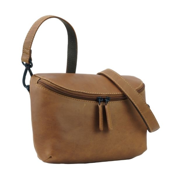 Saccoo Leren Schoudertas Grazie Cognac