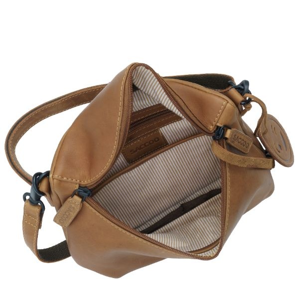 Saccoo Leren Schoudertas Grazie Cognac